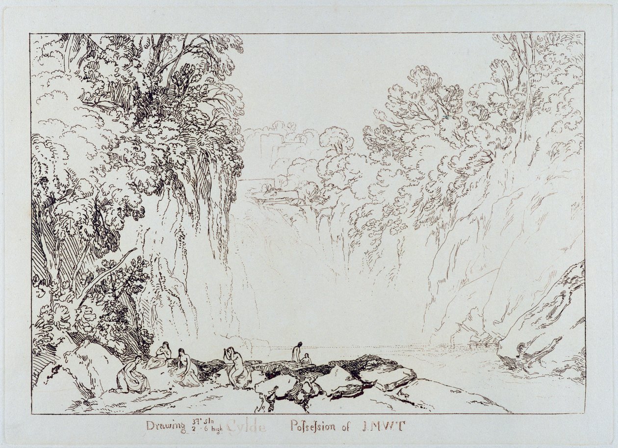 チャールズターナー（1773-1857）1859-60によって刻まれたクライドの落下 作： ジョセフ・マロード・ウィリアム・ターナー