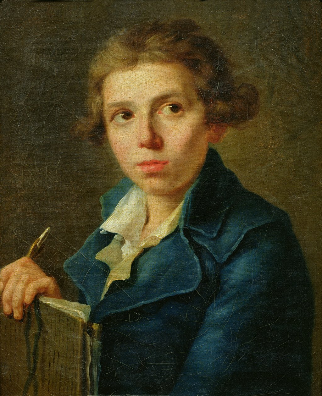 青年としてのジャック=ルイ・デイヴィッド（1748-1825）の肖像 作： ジョセフ・マリー、ビエン長老