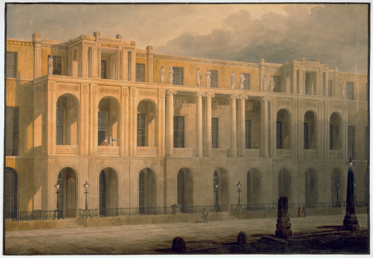 13-15リンカーンのインフィールズの拡張標高の設計。 1813 作： ジョセフマイケルガンディ