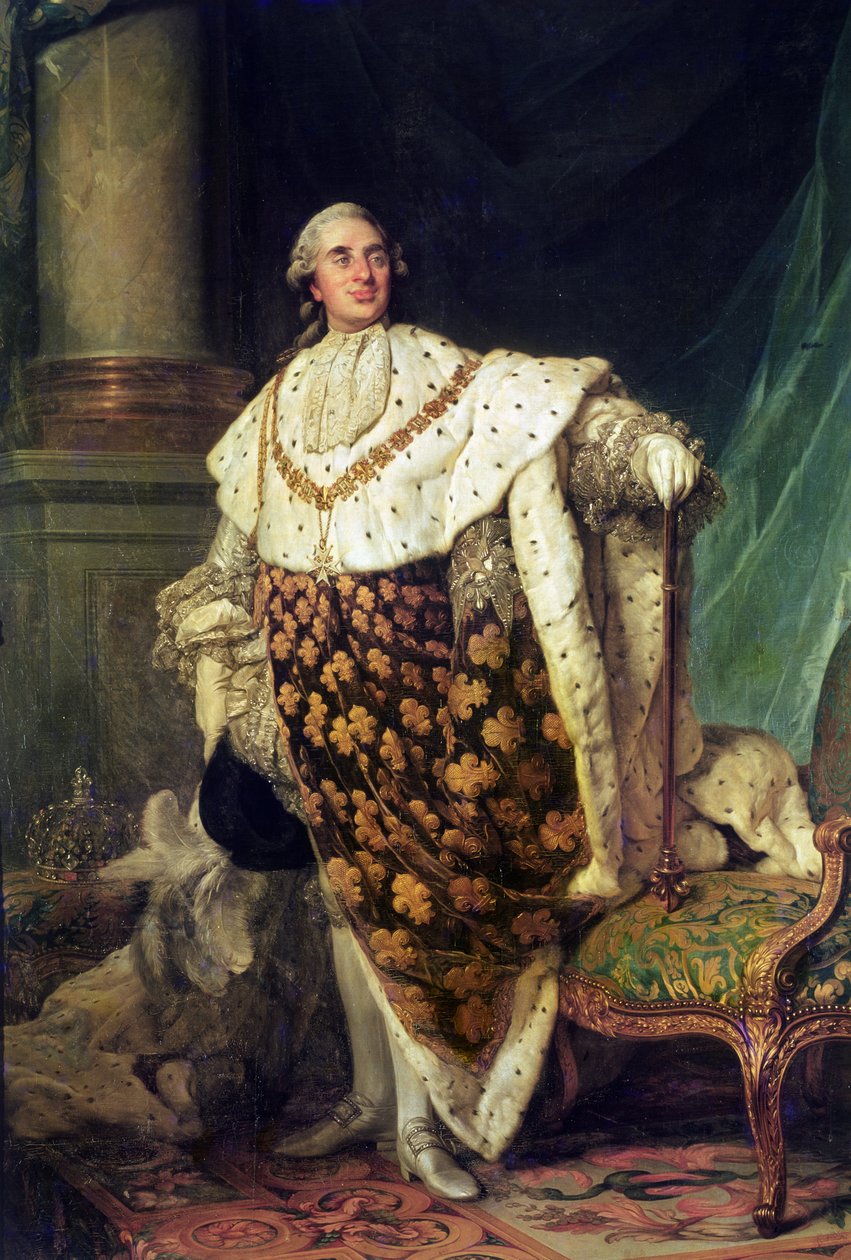 ルイ16世（1754-1793）、フランス国王、ナバラの全身像 作： ジョセフ・シフレッド・デュプレシス