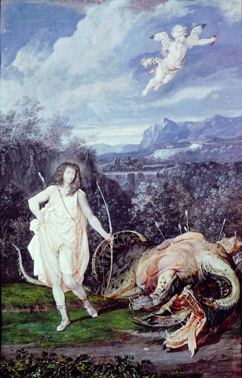 ルイ14世（1638〜1715）、Pythonの殺害者、アポロ 作： ジョゼフ・ヴェルナー