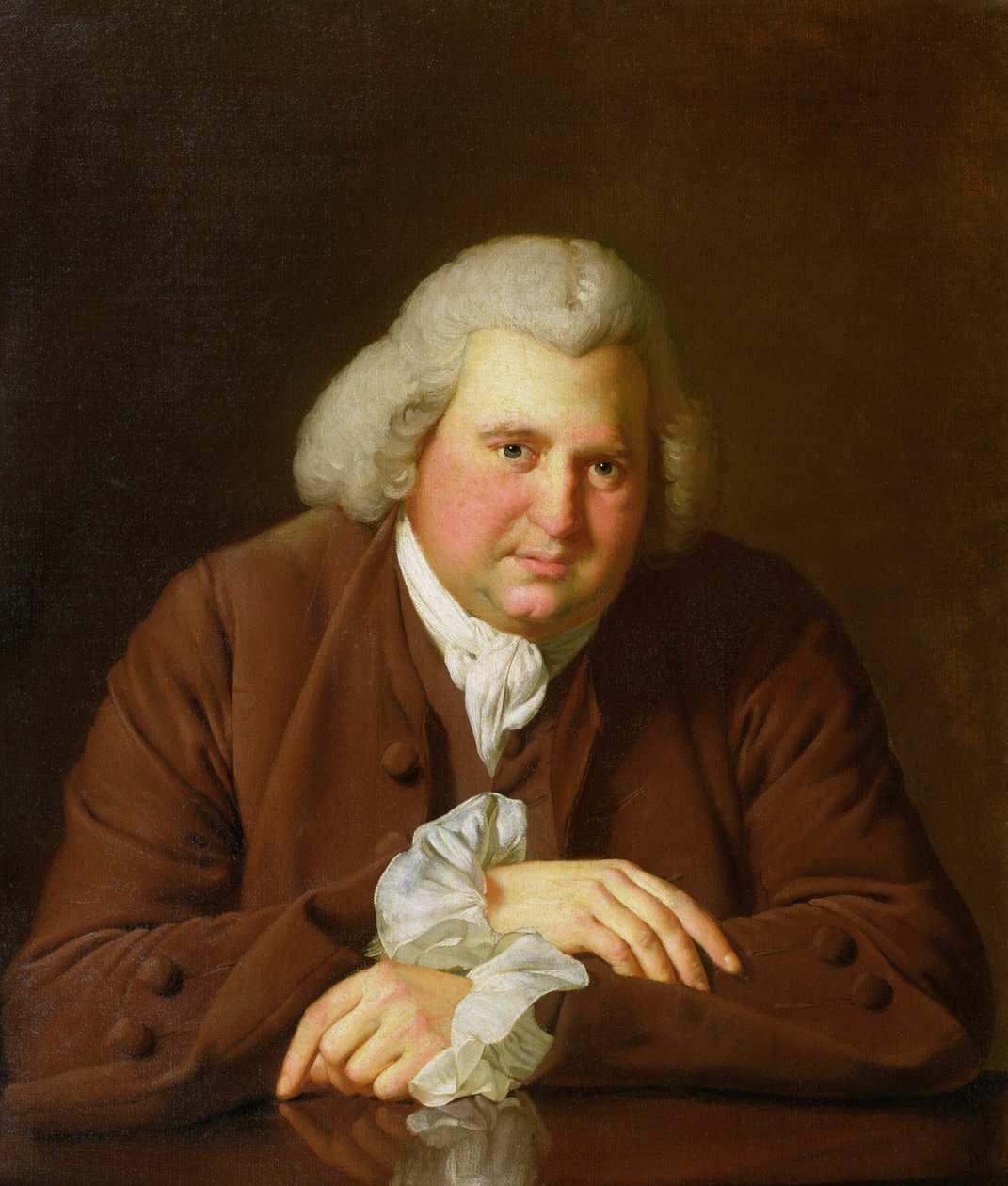 エラスムスダーウィン博士（1731-1802）の科学者、発明家、詩人、チャールズダーウィンの祖父、1770年頃の肖像 作： ダービーのジョセフライト
