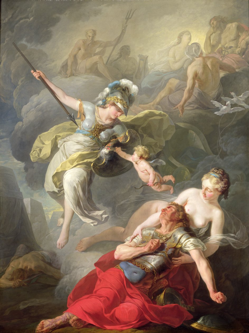ミネルバと火星の戦い、1771年 作： ジョセフ・ブノワ・スヴェ
