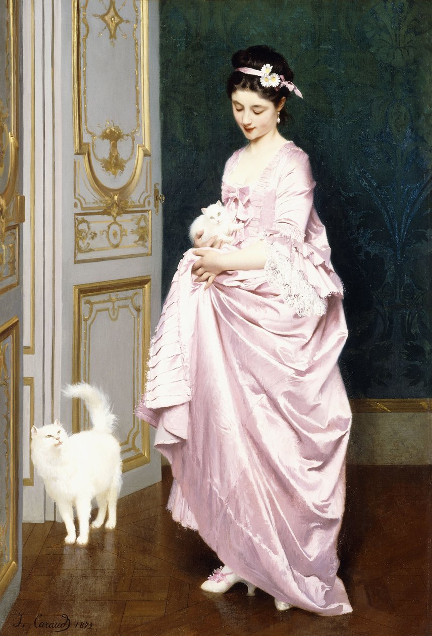 猫の愛情、1872 作： ジョセフ・キャロー