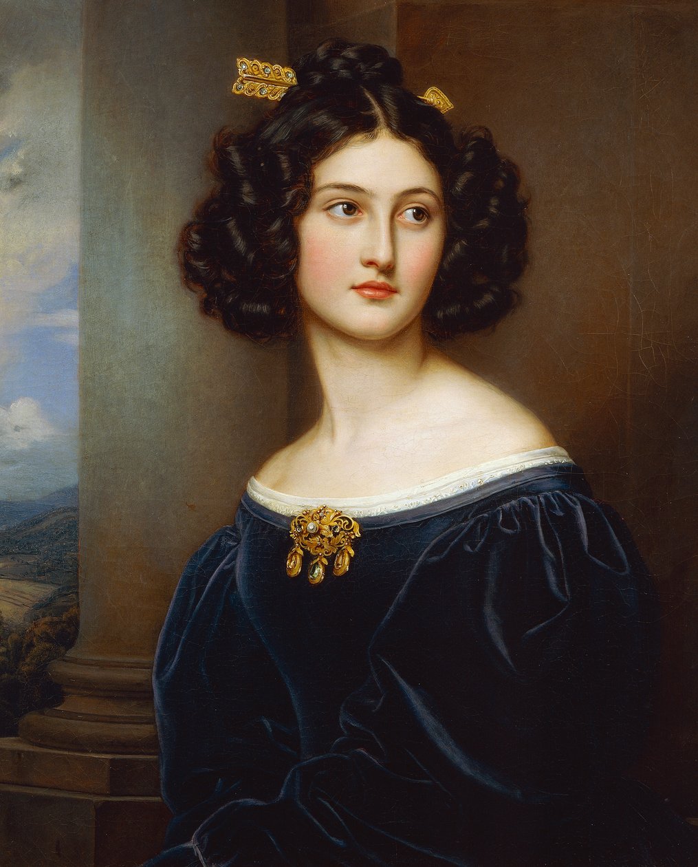 ナネット・カウラ（1812〜1876）の肖像 作： ヨーゼフ・カール・シュティーラー
