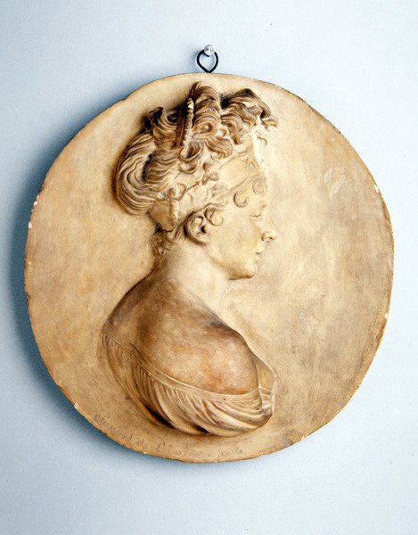 レカミエ夫人の円形レリーフ 1801-1802年頃 （テラコッタ製） 作： ジョセフ・シナード