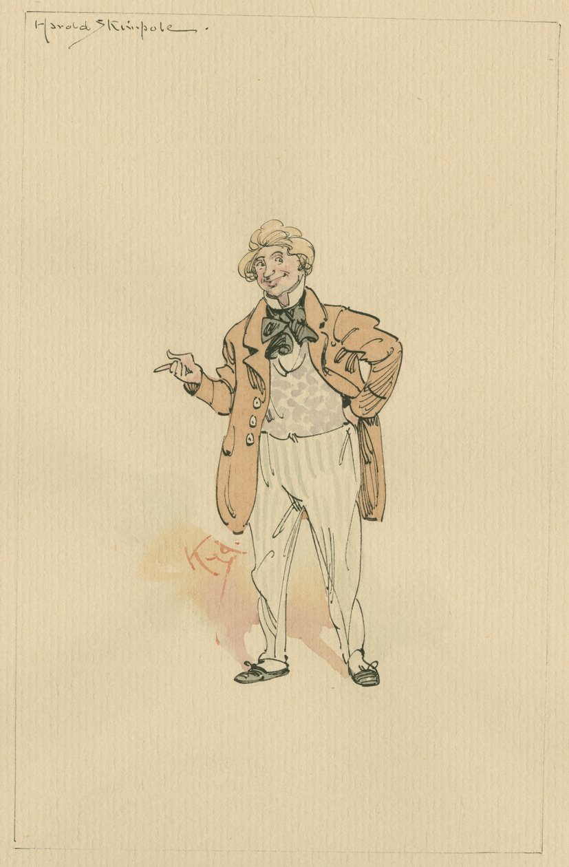 ハロルド・スキムポール、1920年代（紙にトイレとペンとインク） 作： ジョセフ・クレイトン・クラーク