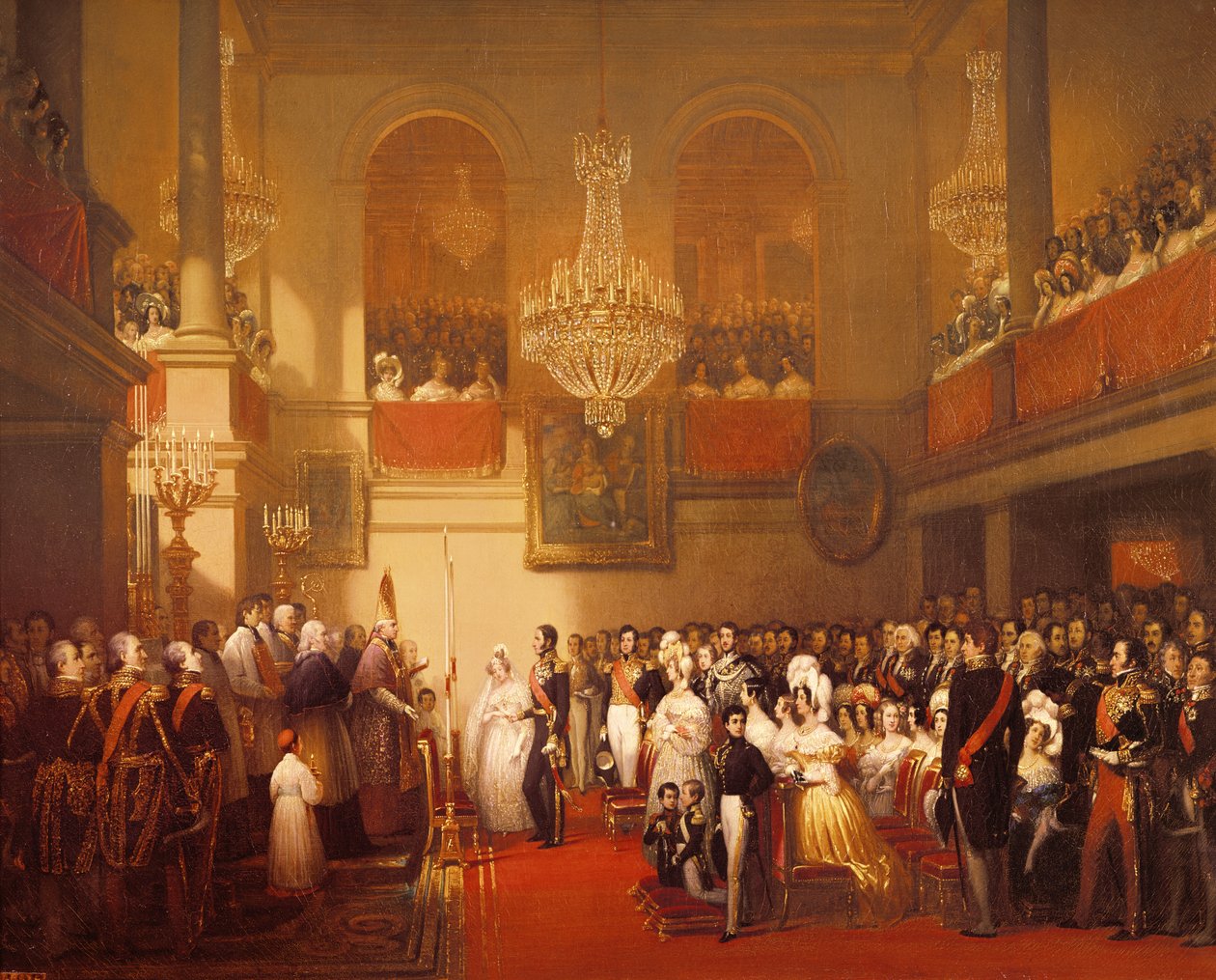 1832年4月9日、コンピエーニュでのレオポルド1世（1790〜1865年）のプリンセスルイーズオブオーリンズ（1812〜50）への結婚式 作： ジョセフデザイアコート