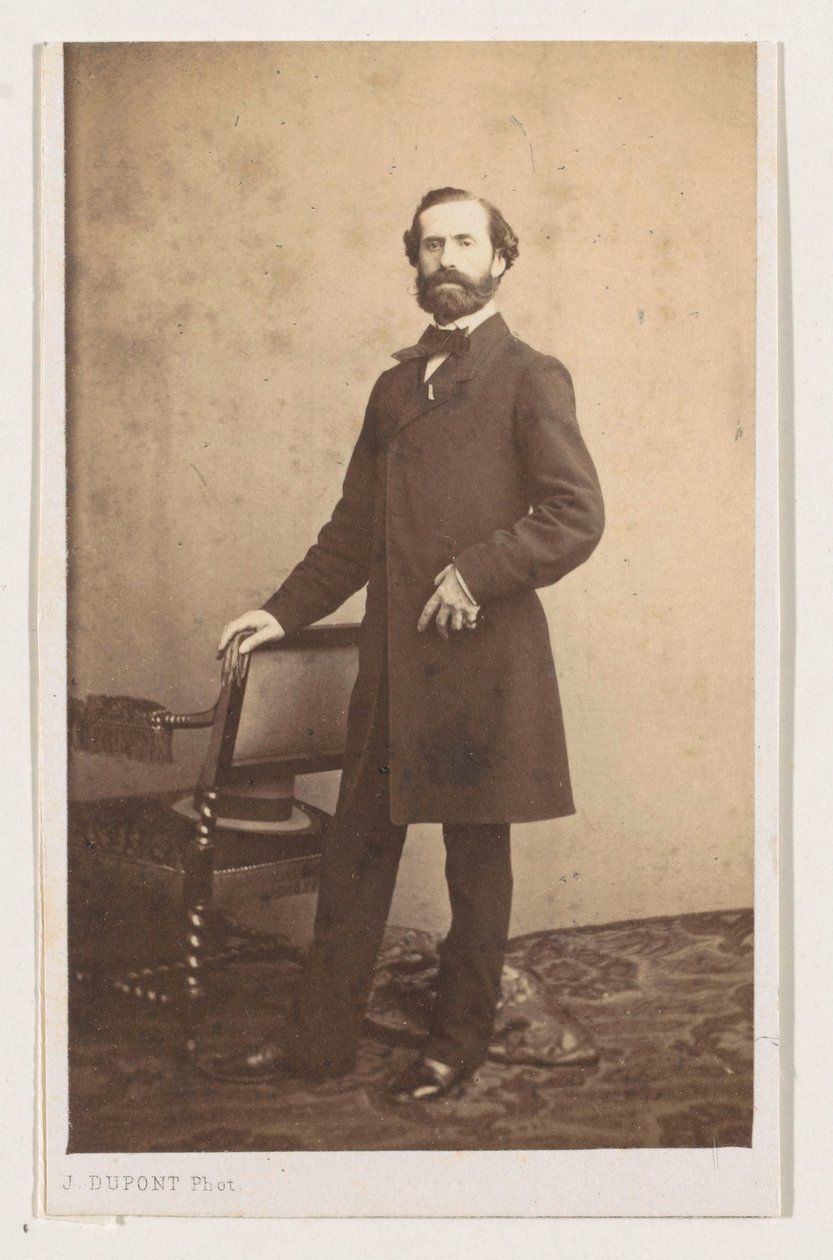 画家ジョセフ・ベルマンスの全身肖像画 レコール・ダンヴェール。 肖像画の伝記 cartes de visite. コレクション・デュポン（シリーズタイトル） 作： ジョセフ・デュポン