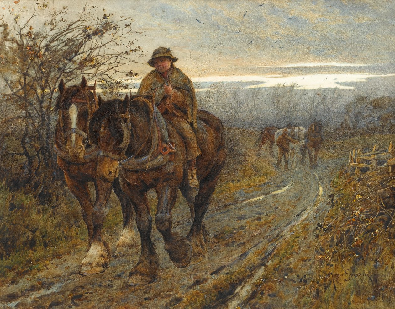 1894年のフレード・ザ・プラウを返す退屈な獣（紙にトイレ） 作： ジョセフ・ハロルド・スワンウィック
