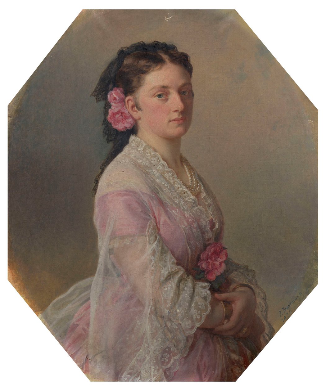 バーデン公妃マリー、後のライニンゲン公妃エルネスト（1831～1899年） 作： ジョセフ・ハートマン
