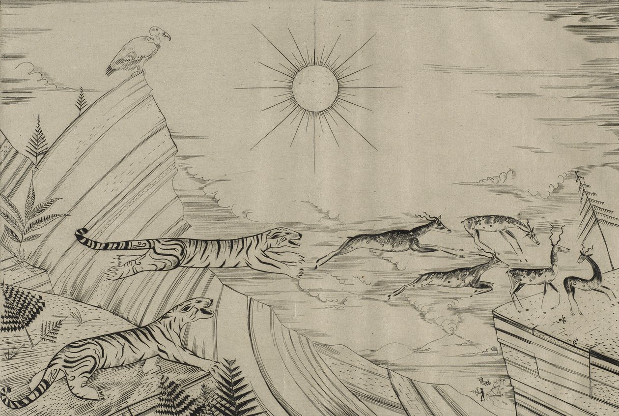 Asie、1928年発行（敷紙に彫刻） 作： ジョセフ・ヘクト