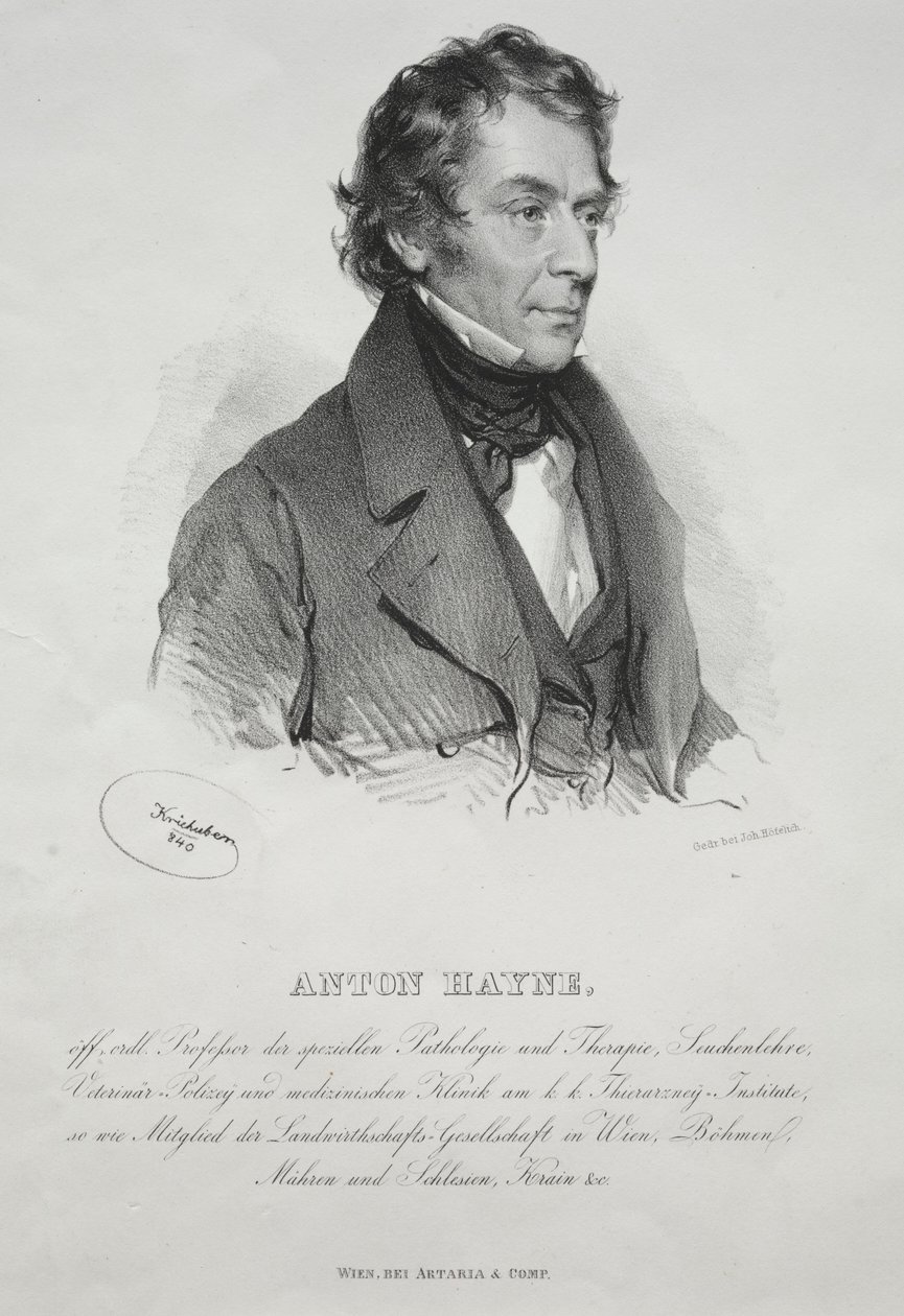 アントン・ヘイン博士の肖像、1840年。 作： ヨーゼフ・クリーフーバー
