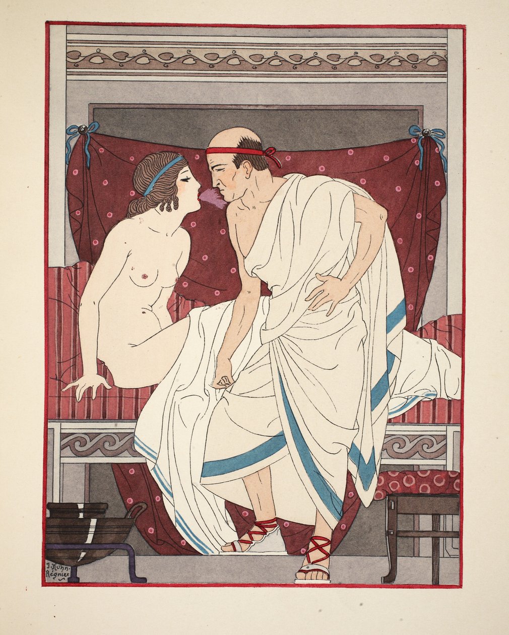 青年の息吹、「ヒポクラテスの作品」、1934年のイラスト 作： ジョゼフ・クーン・レニエ