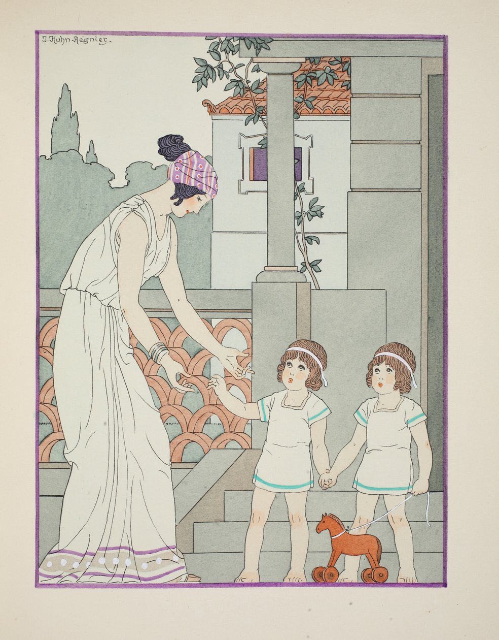 一卵性双生児、「ヒポクラテスの作品」、1934年のイラスト 作： ジョゼフ・クーン・レニエ