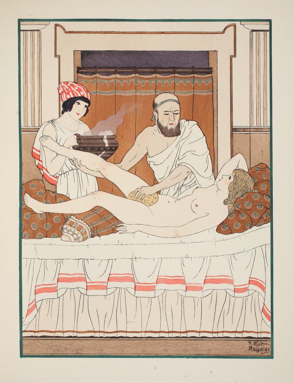 スポンジバス、「ヒポクラテスの作品」からのイラスト、1934年 作： ジョゼフ・クーン・レニエ