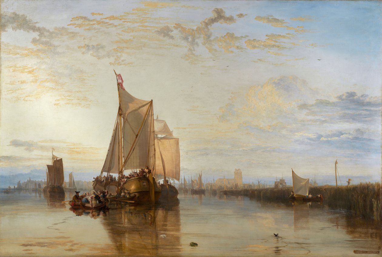 Dort tai Dordrecht: Dort-pakettivene Rotterdamista Becalmed [1818, Royal Academy of Arts, Lontoo, näyttelyluettelo] 作： ジョセフ・マロード・ウィリアム・ターナー