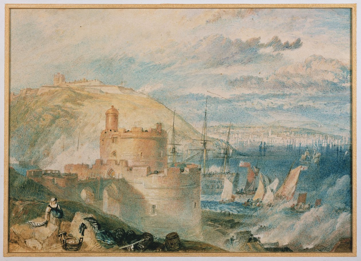 ファルマス港、1825年 作： ジョセフ・マロード・ウィリアム・ターナー