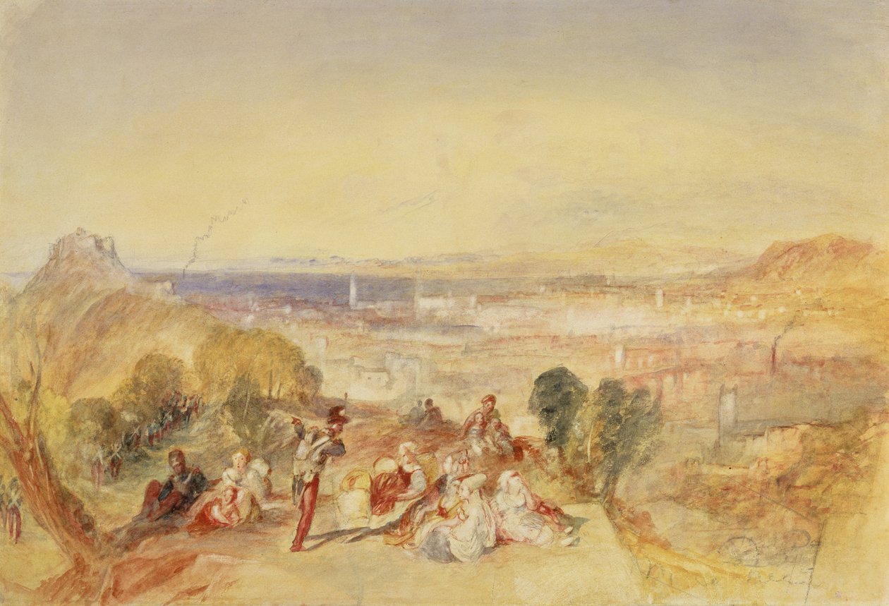 イタリア、ジェノヴァ、1851年頃（紙に水彩画） 作： ジョセフ・マロード・ウィリアム・ターナー
