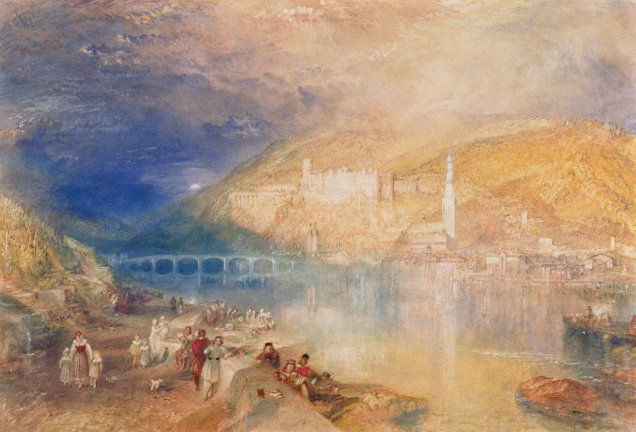 ハイデルベルク夕焼け 1840-42年頃 （紙に水彩、ボディカラー） 作： ジョセフ・マロード・ウィリアム・ターナー