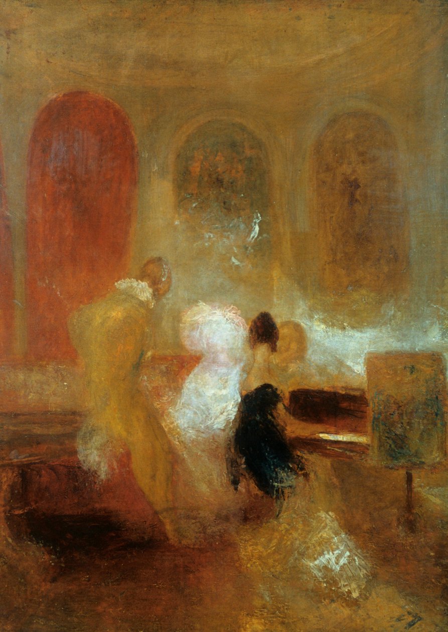 音楽パーティー、イーストカウズ城、c1835 作： ジョセフ・マロード・ウィリアム・ターナー