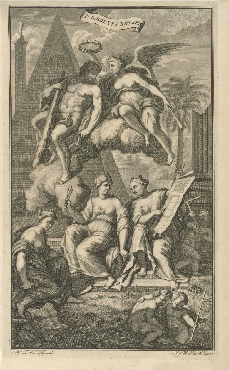 ヴィクトリアが戴冠したヘラクレス タイトル ページ: Cornelis de Bruyn、Cornelis de Bruyn の旅、小アジアの最も有名な地域、1698 年 作： ジョセフ・モルダー