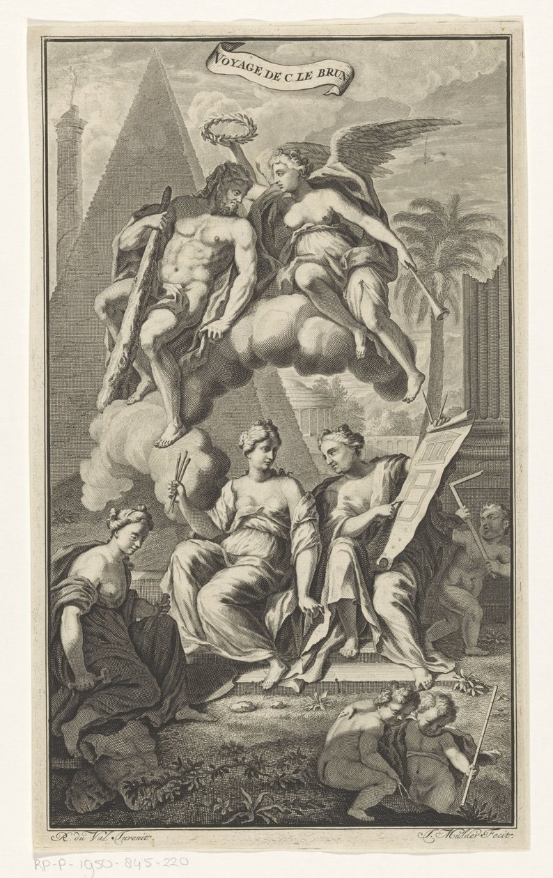 ヴィクトリアが戴冠したヘラクレス Voyage de C. le brun (オブジェクトのタイトル) タイトル ページ: Cornelis de Bruyn、Voyage au Levant、1700 年 作： ジョセフ・モルダー