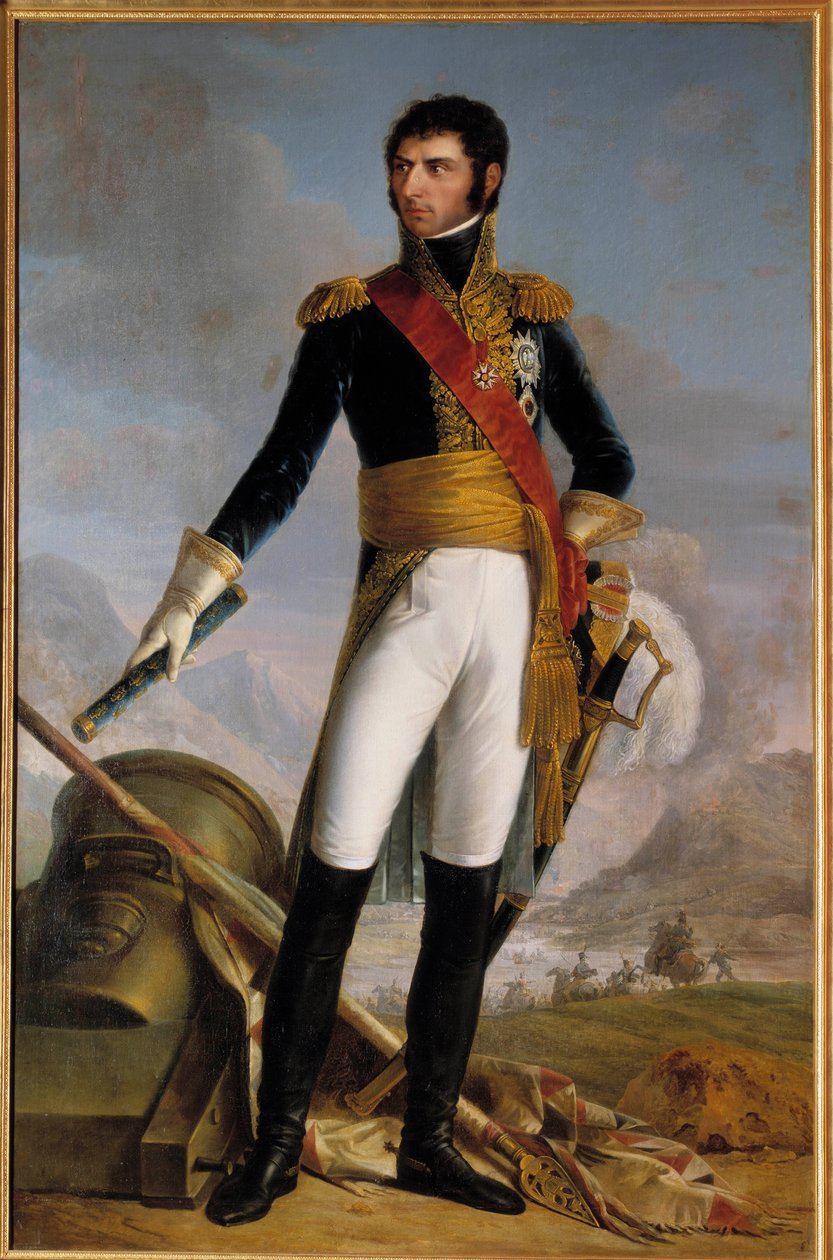 Jean Baptiste Jules Bernadotte (1763-1844)Ponte Corvo王子、その後Charles Jean XIV、1818年にはスエード王、1804年には代表となったJean Baptiste Jules Bernadotte (1809-1880) 1852年の絵画。薄さ2.1x1.4 m。 作： ジョセフ・ニコラス・ジュイ