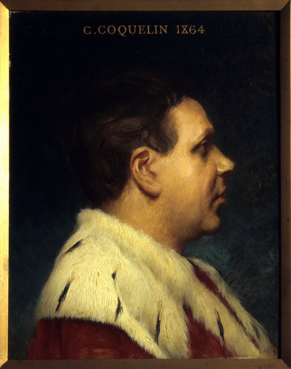 コンスタント・ポピー（1841-1904）の肖像。ジョセフ・ポール・ブラン（1846-1904）の絵画 作： ジョセフ・ポール・ブラン