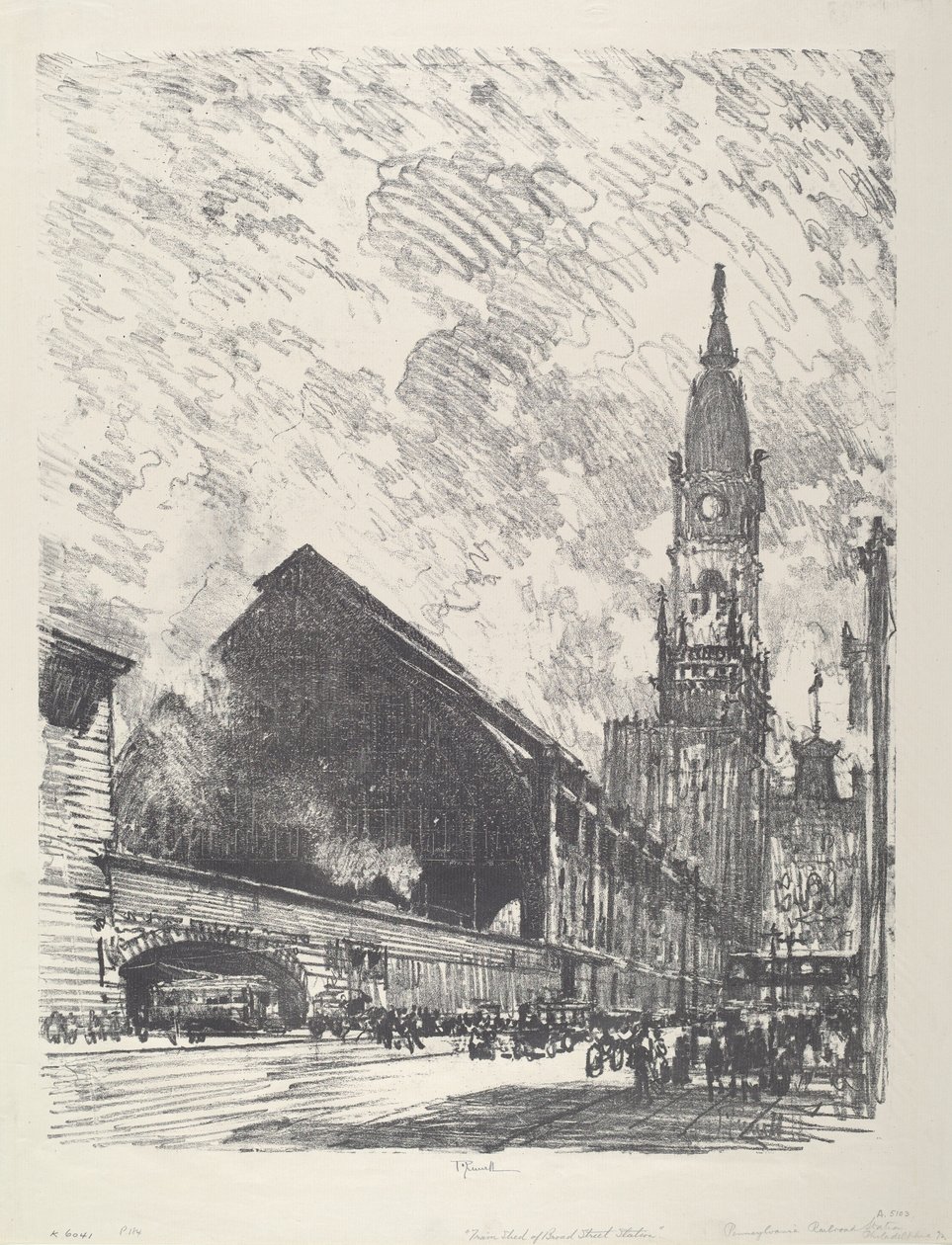 ブロード ストリート駅、1912 年。 作： ジョセフ・ペネル