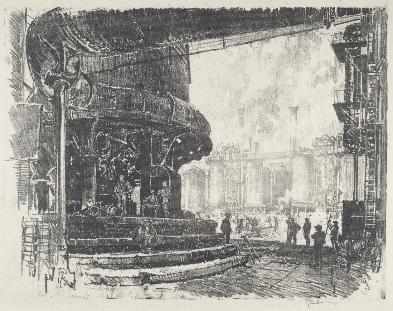 銑鉄の製造、1916年 作： ジョセフ・ペネル