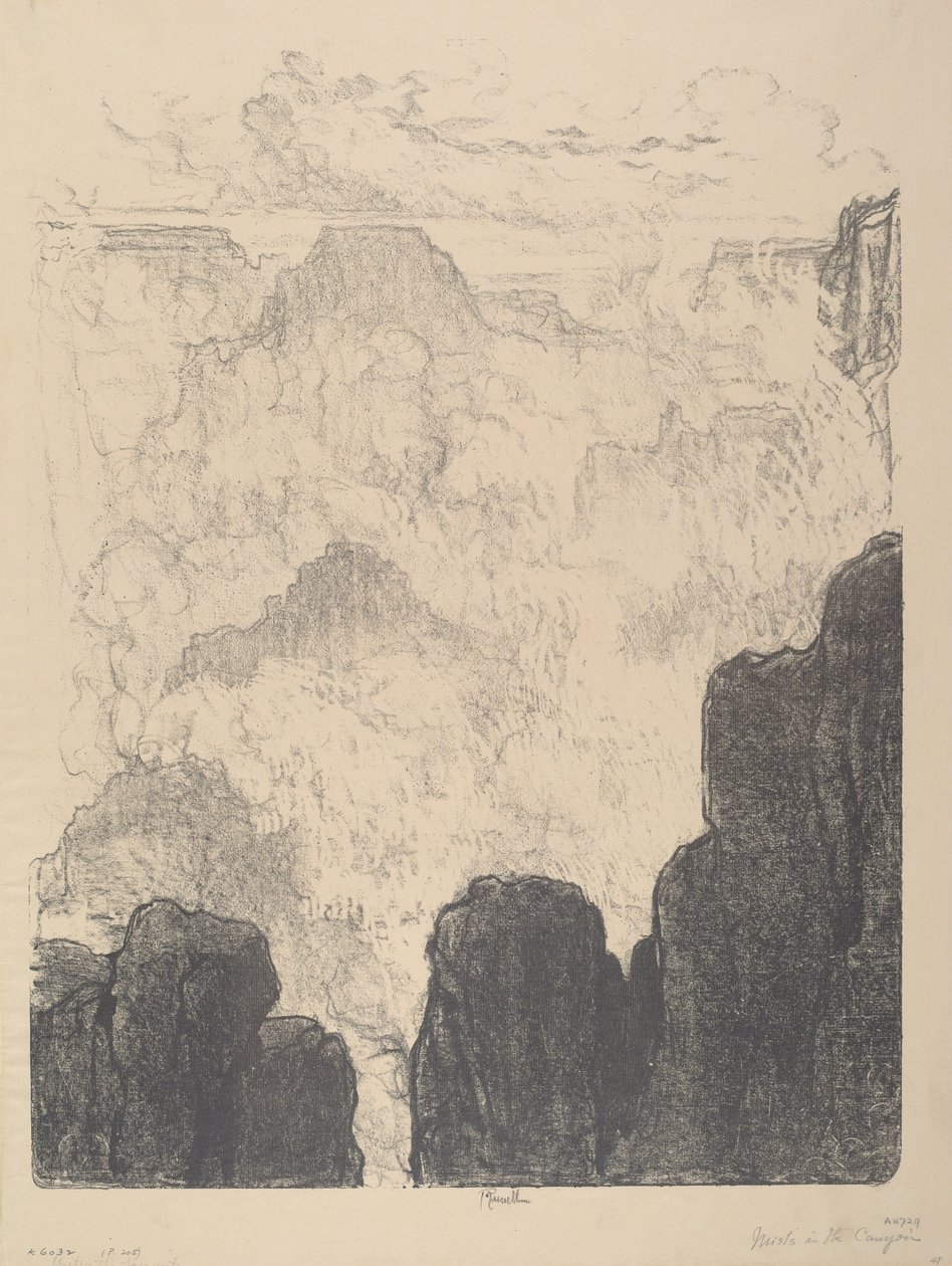 キャニオンの霧、No.II、1912年。 作： ジョセフ・ペネル