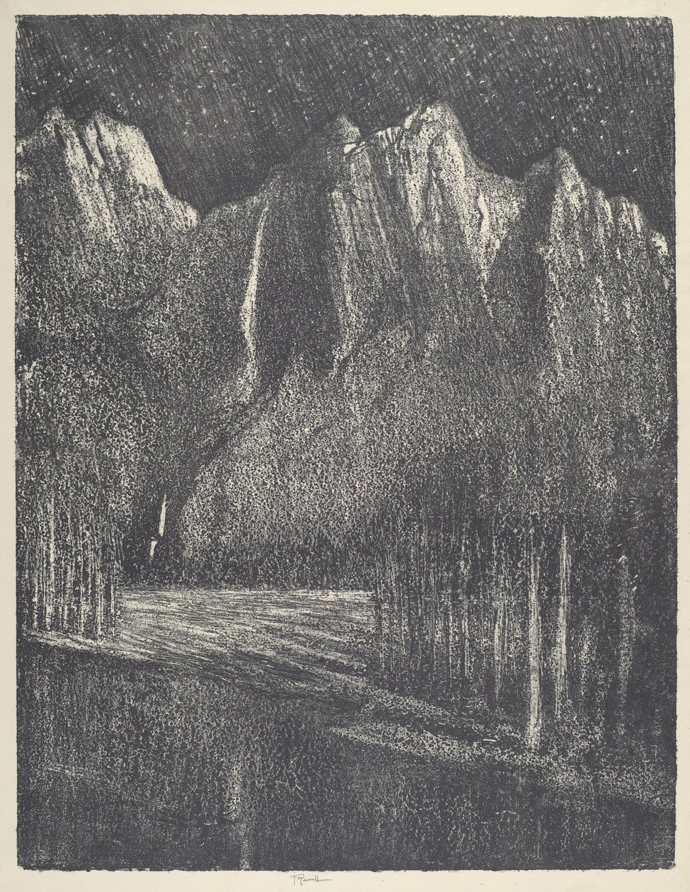 ヨセミテの夜、1912 年。 作： ジョセフ・ペネル
