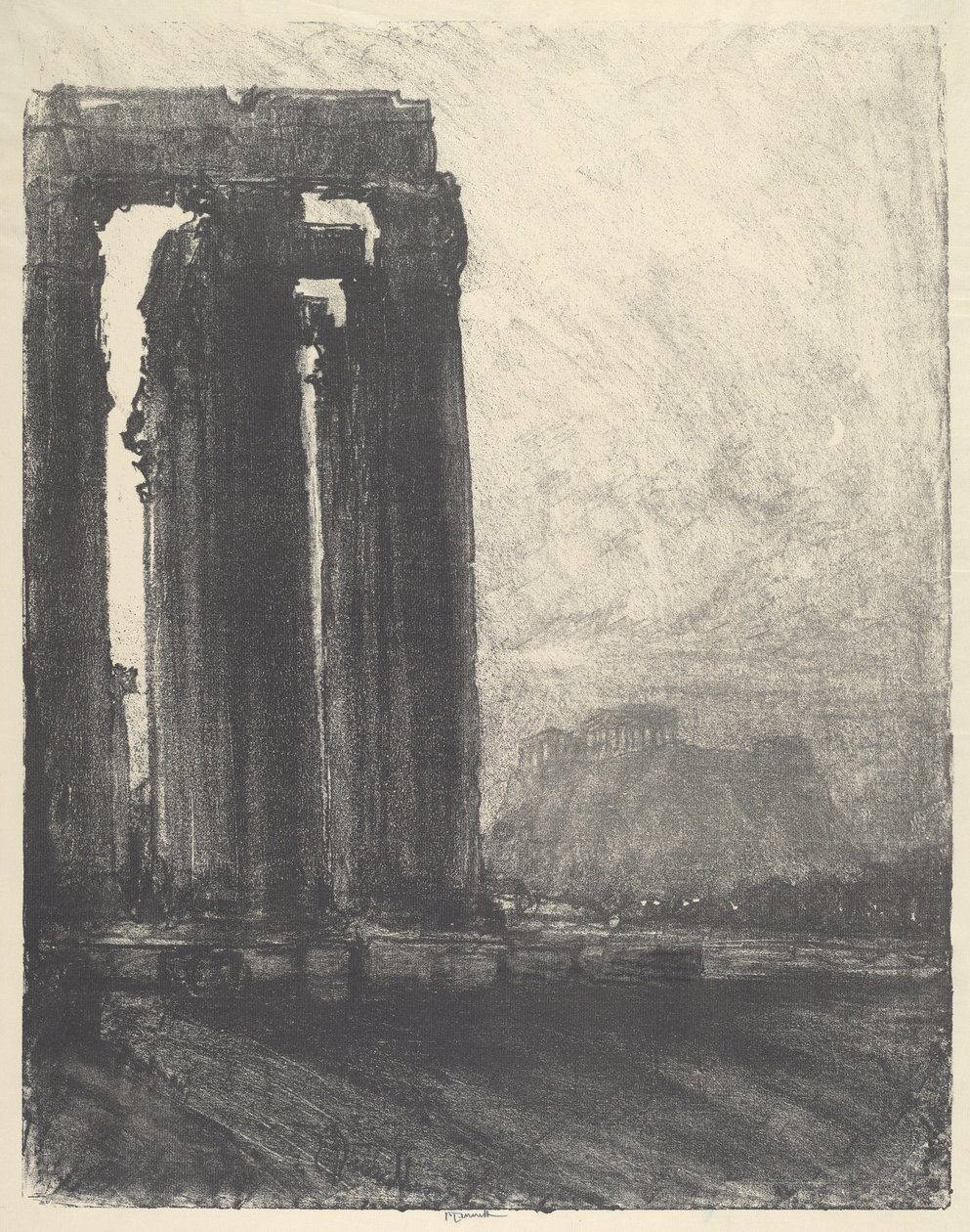 木星神殿、夕方、1913年。 作： ジョセフ・ペネル