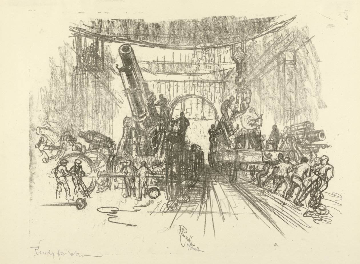 イギリス戦争シリーズ：W.453。戦争の準備ができて、1916 作： ジョセフ・ペネル