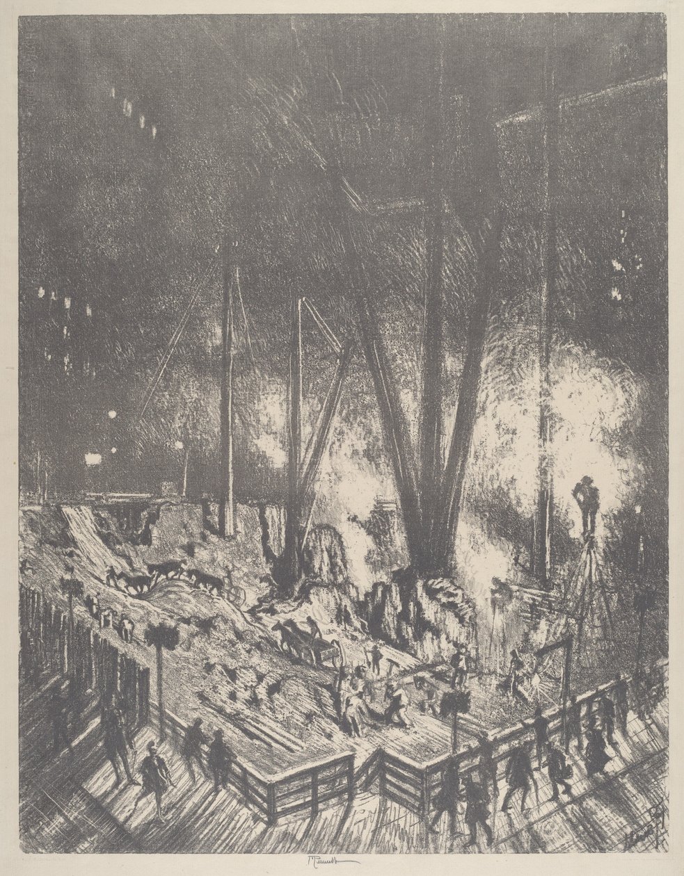 財団、超高層ビルの建設、1910年。 作： ジョセフ・ペネル
