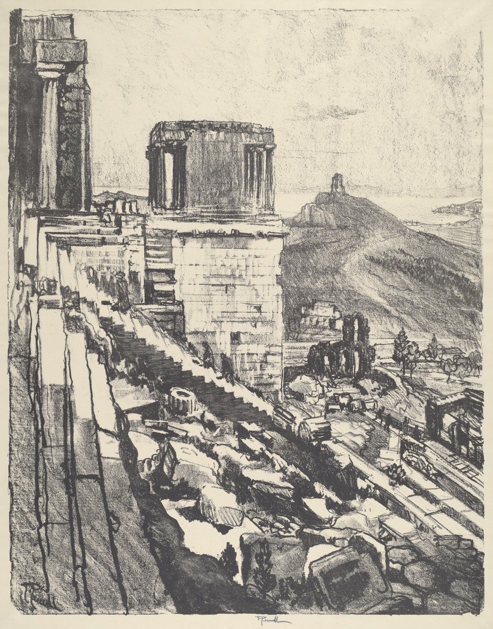 ニケの神殿（アテネ、1913年）。 作： ジョセフ・ペネル