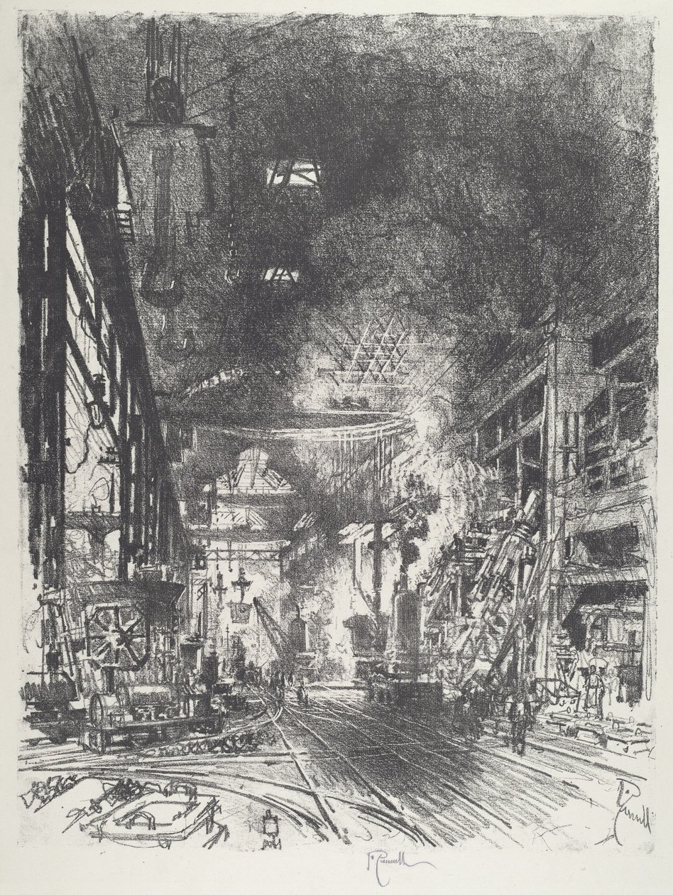 Within the Furnaces, 1916. 作： ジョセフ・ペネル