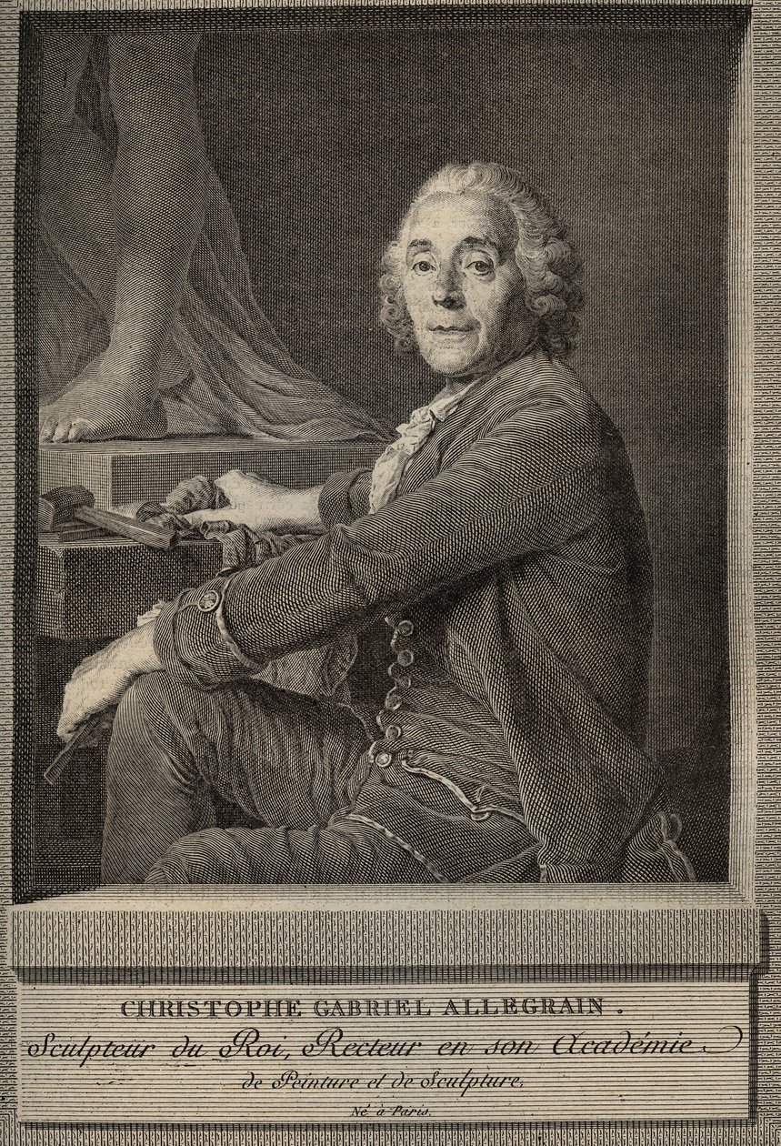 クリストフ・ガブリエル（Christophe Gabriel）アレグラン（1710-1795）の肖像 - フランスの彫刻家 - Joseph-Siffrein Duplessisの絵画の後のエングレーヴィング 作： ジョセフ・シフレド（後）デュプレシス