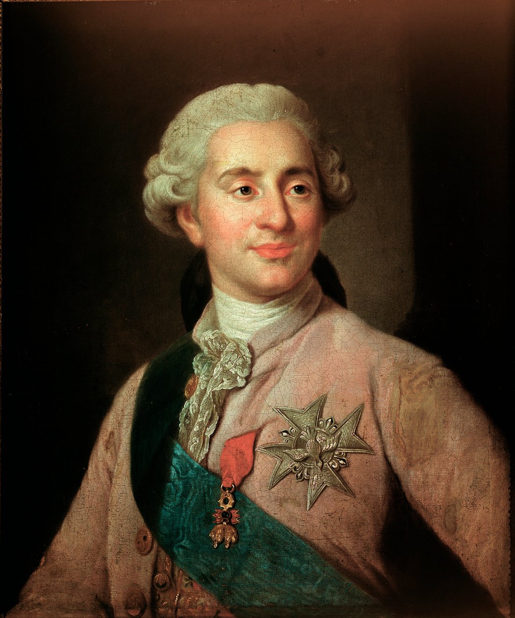 金の羊毛騎士団の記章をつけたフランス国王ルイ16世（1754-1793）の