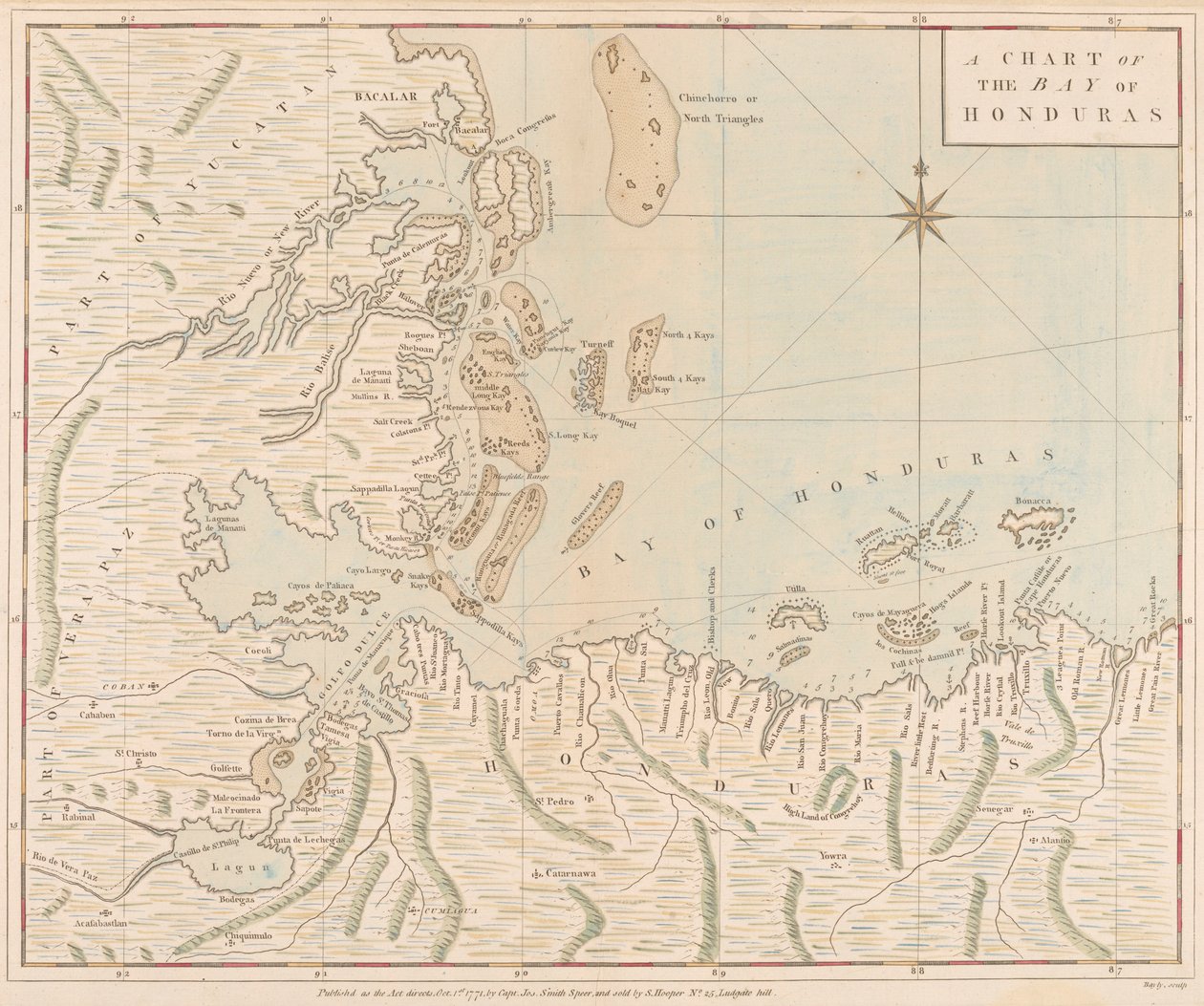 ホンジュラス湾の海図 作： ジョセフ・スミスの槍