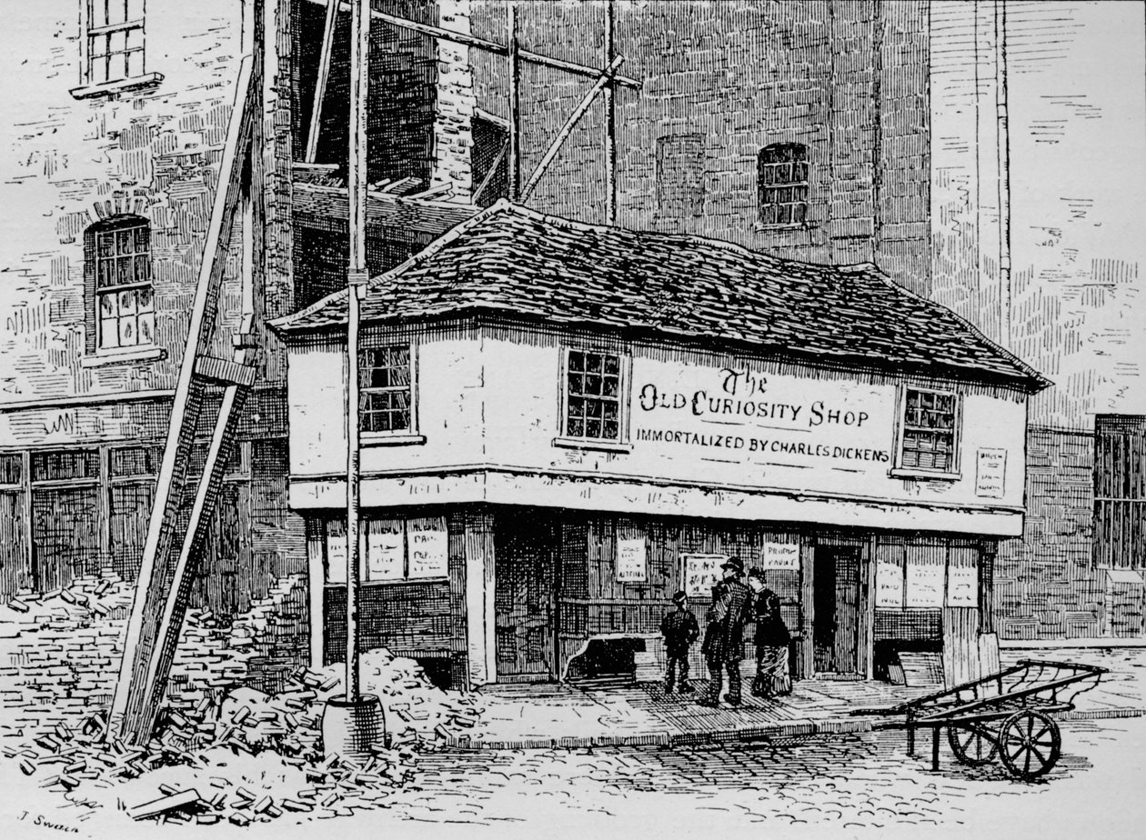 リンカーンズインフィールズ、ロンドン、c1860 1911近くの古い好奇心ショップ 作： ジョセフ・スウェイン