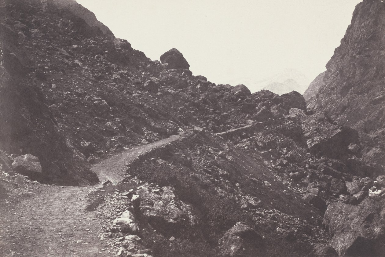 聖救世主。 Gavarnie Saint-Sauveur に通じる混沌の道。 混沌への道…、1853年。 作： ジョセフ・ヴィジエ