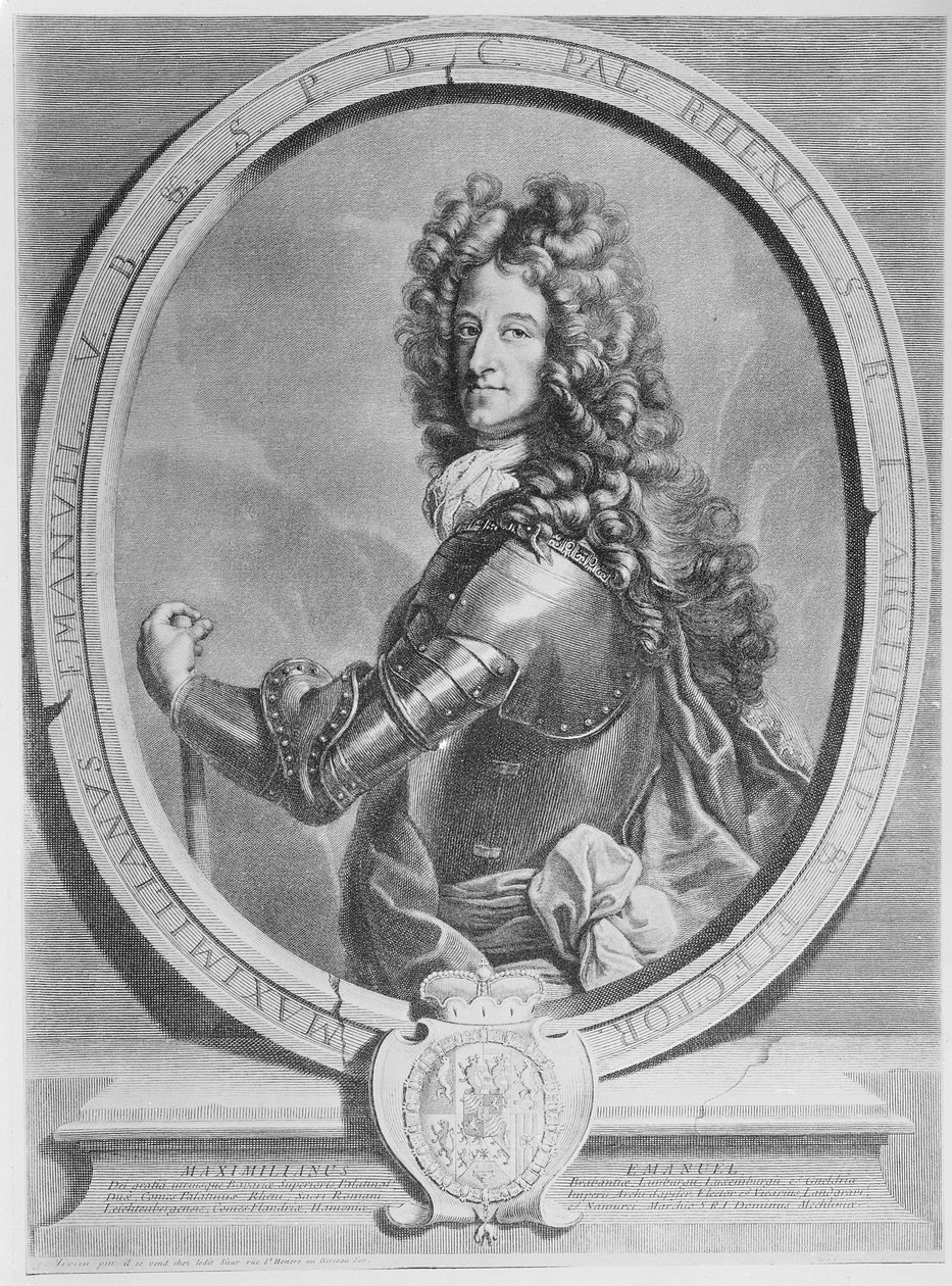 Cornelis Vermeulenによって彫刻されたMaximilian II Emanuel、バイエルンの選挙人（彫刻） 作： ジョセフヴィヴィアン