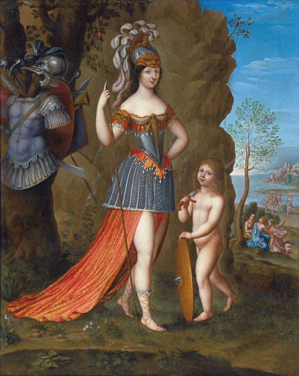 フランス語  ミネルヴァの女性の肖像 ミネルヴァの女性の肖像 作： ジョセフ・ヴェルナー