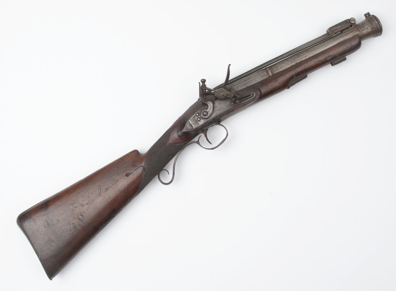 1815年頃、アイルランドのボランティアに支給されたスプリングバヨネット付きブランダーバス（ブランダーバス、フリントロック式 作： ジョセフ・ウッド