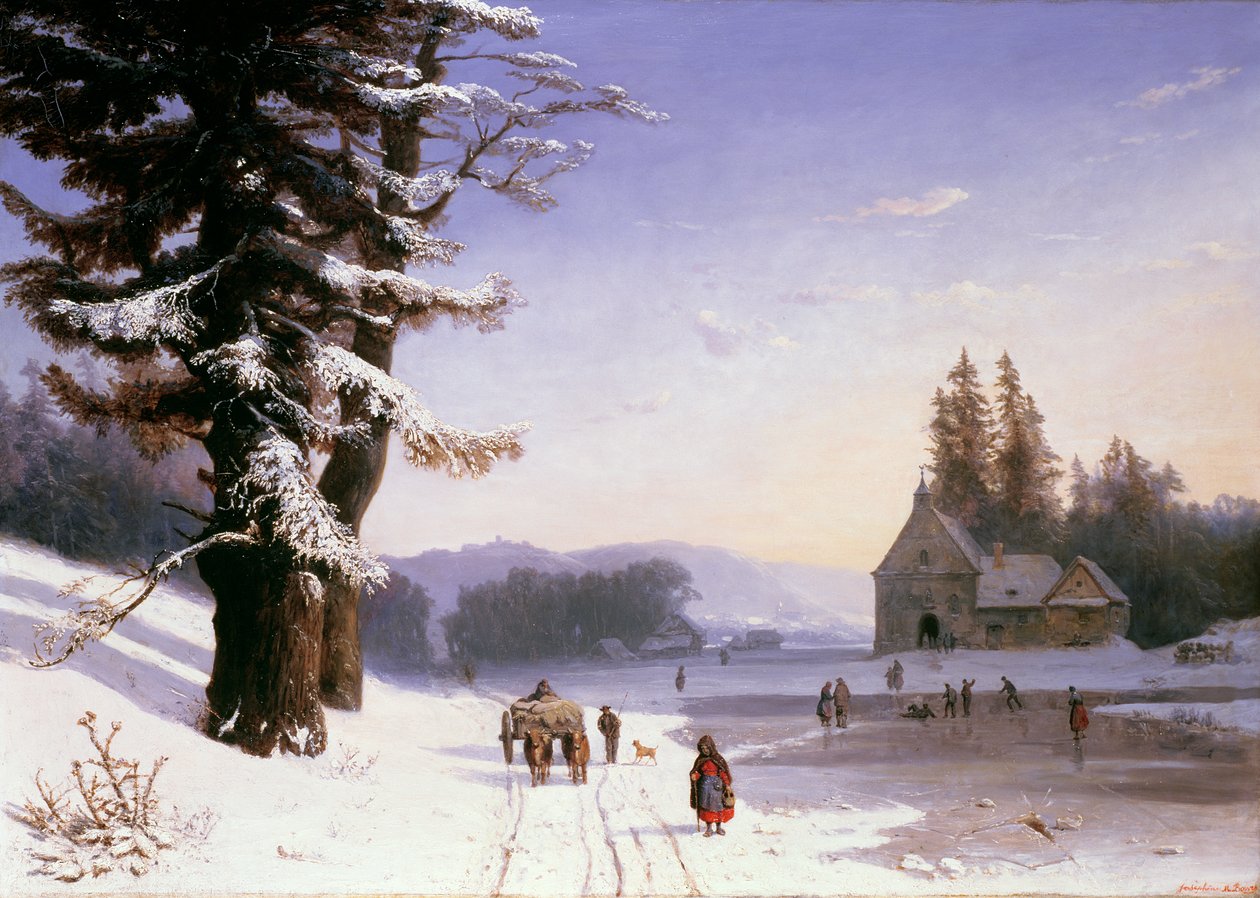 南フランスの雪景色、1868 作： ジョセフィン・ボウズ