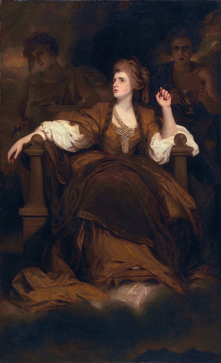 悲劇の女神としてのサラ・シドンズ、1783-84 作： ジョシュア・レイノルズ