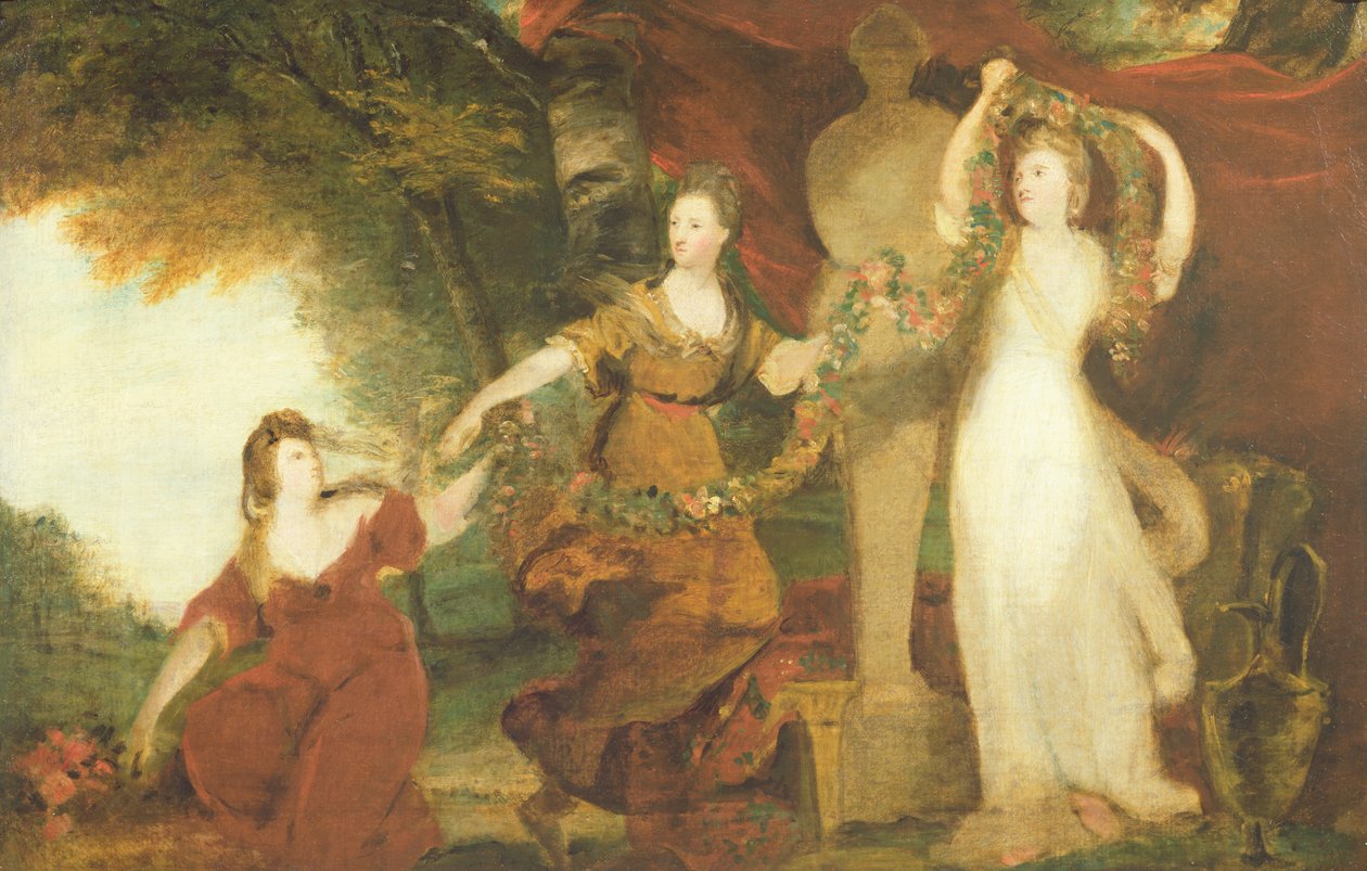 ウィリアムモンゴメリー卿の3人の娘のための研究、1773年頃 作： ジョシュア・レイノルズ