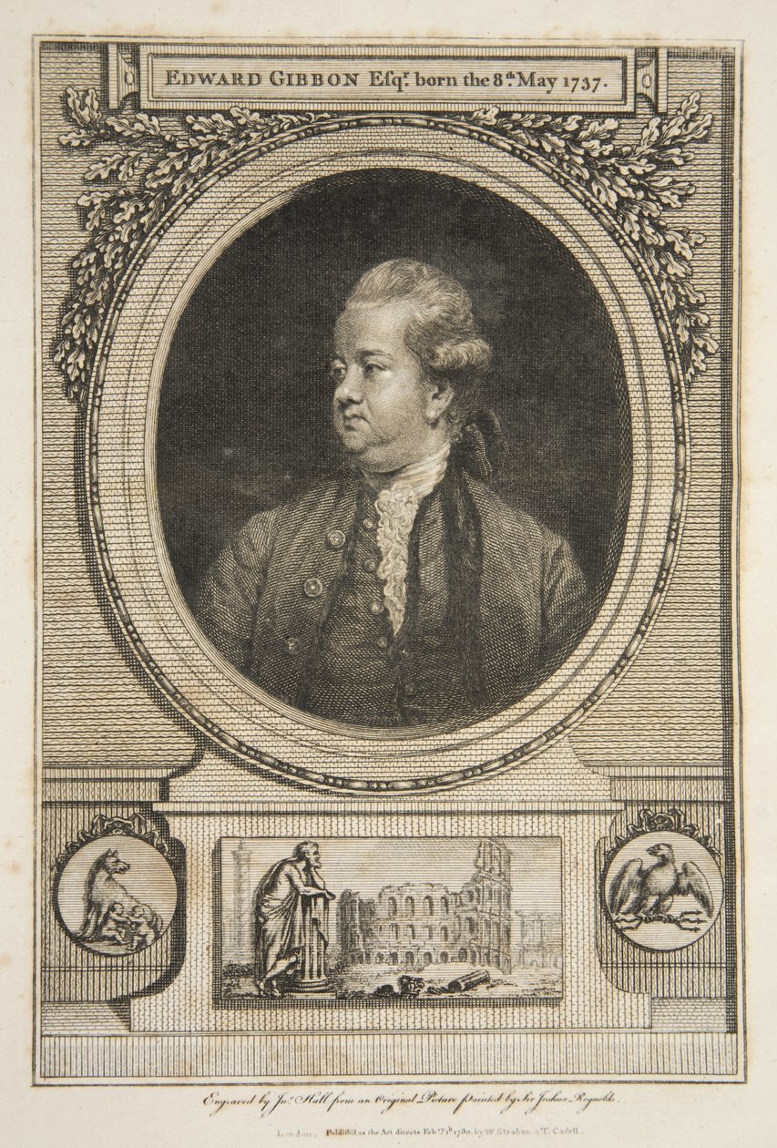 エドワード・ギボン、エスク、パブ。1730年版（彫刻 作： ジョシュア（後）レイノルズ